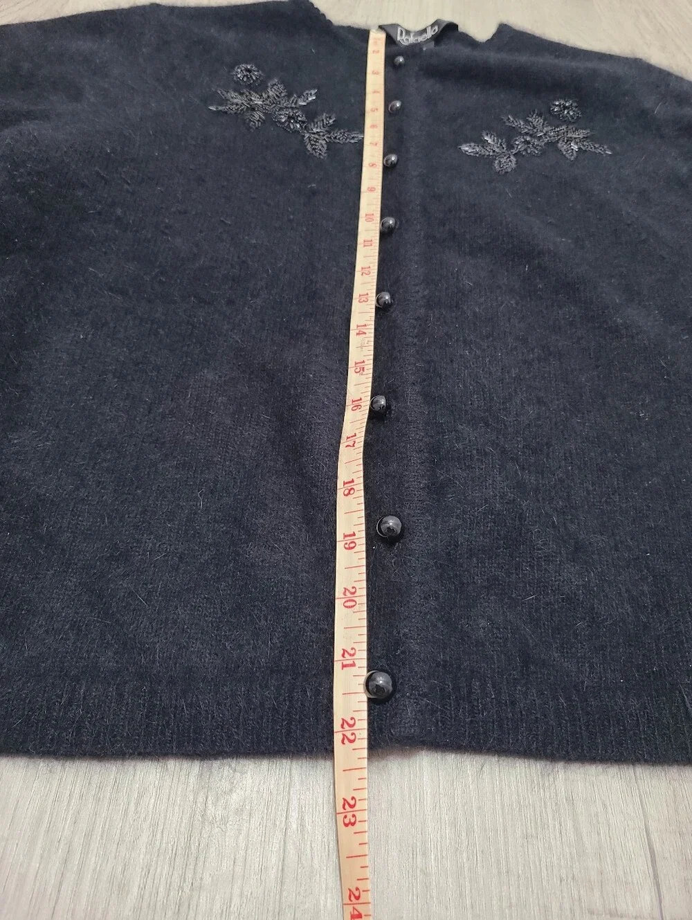 🖤 Vintage Rafaella Beaded Angora Blend Cardigan Sweater- Modern M/L
